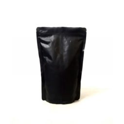 Kemasan Standing Pouch Aluminium Hitam Doff Zipper 19x27 500g