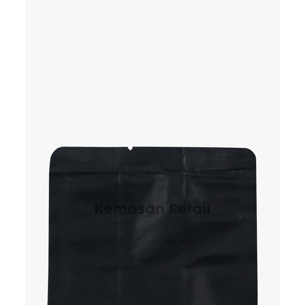 Kemasan Gusset Quadseal Aluminium Hitam Doff 15x39 1000g - Image 5