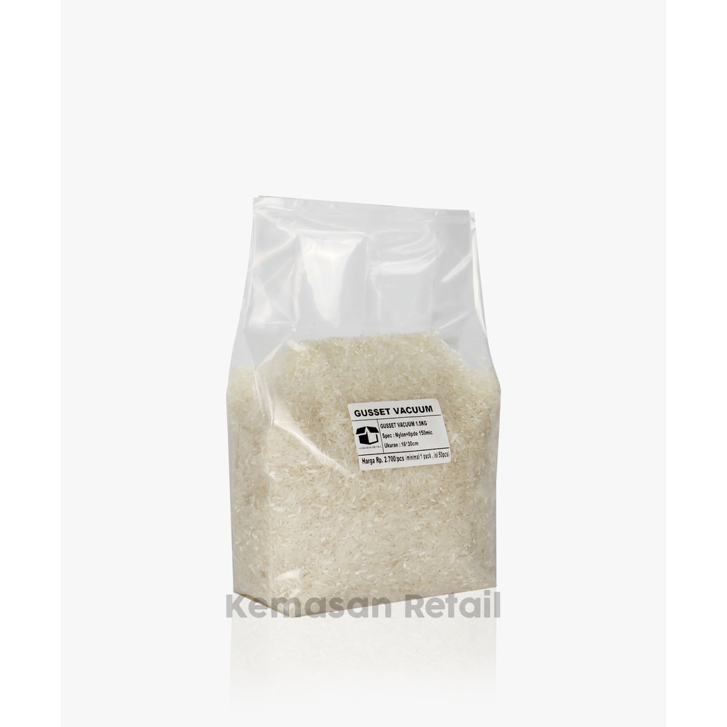 Plastik Gusset Vacuum Bag Nylon Kotak 16x30cm 1.5kg 150mic - Image 2