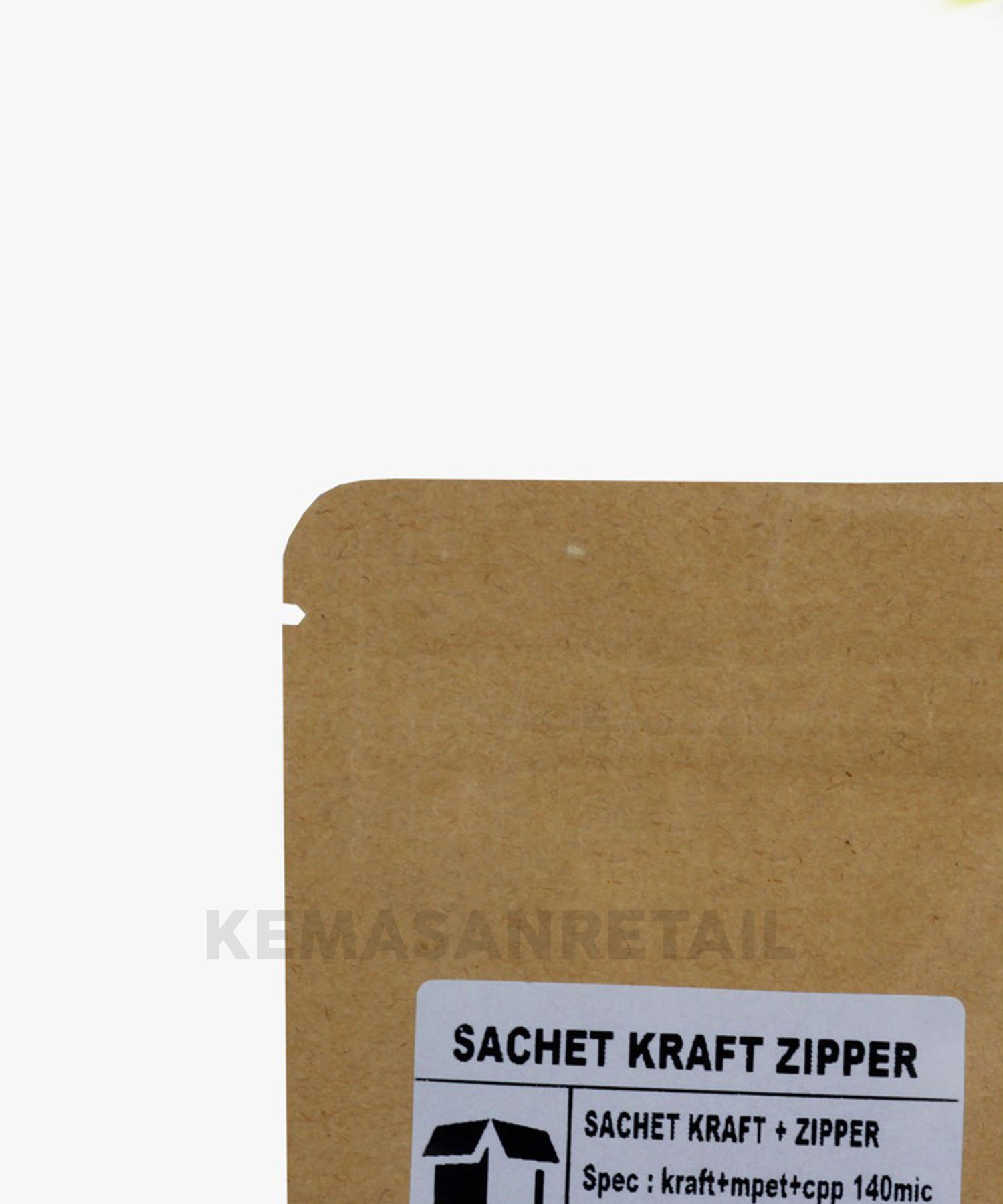 Kemasan Kantong Sachet Coklat Kraft Zipper 6x8 - Image 3
