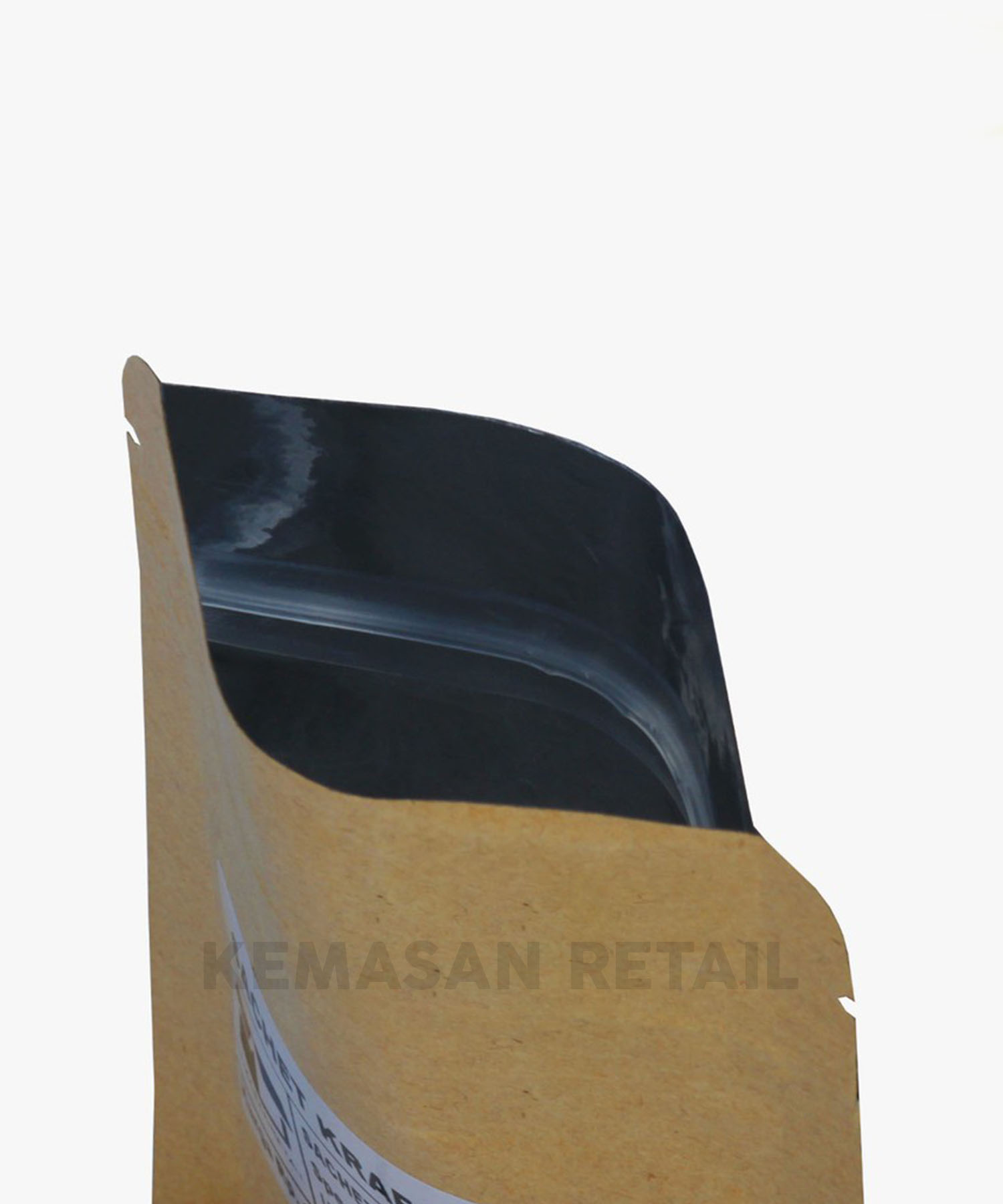 Kemasan Kantong Sachet Coklat Kraft Zipper 9x14 - Image 3