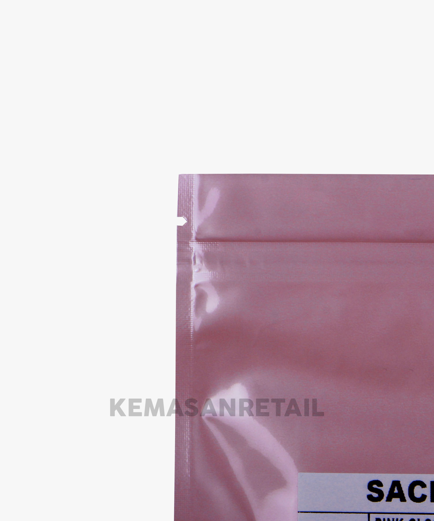 Kemasan Kantong Sachet Zipper Pink Glossy 8x12 - Image 3