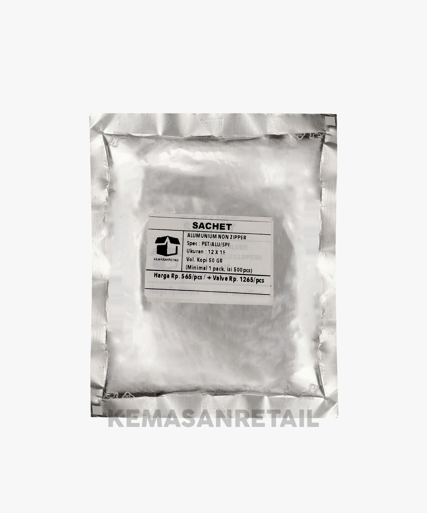 Kemasan Kantong Sachet Bag Aluminium Padat Spesial Silver 12x15 50g - Image 2