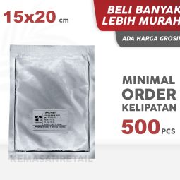 Kemasan Kantong Sachet Bag Aluminium Padat Spesial Silver 15x20 100g