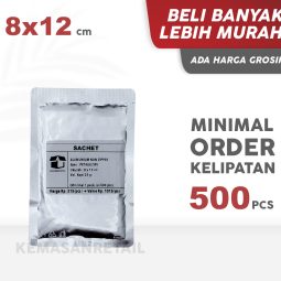 Kemasan Kantong Sachet Bag Aluminium Padat Spesial Silver 8x12 25gr
