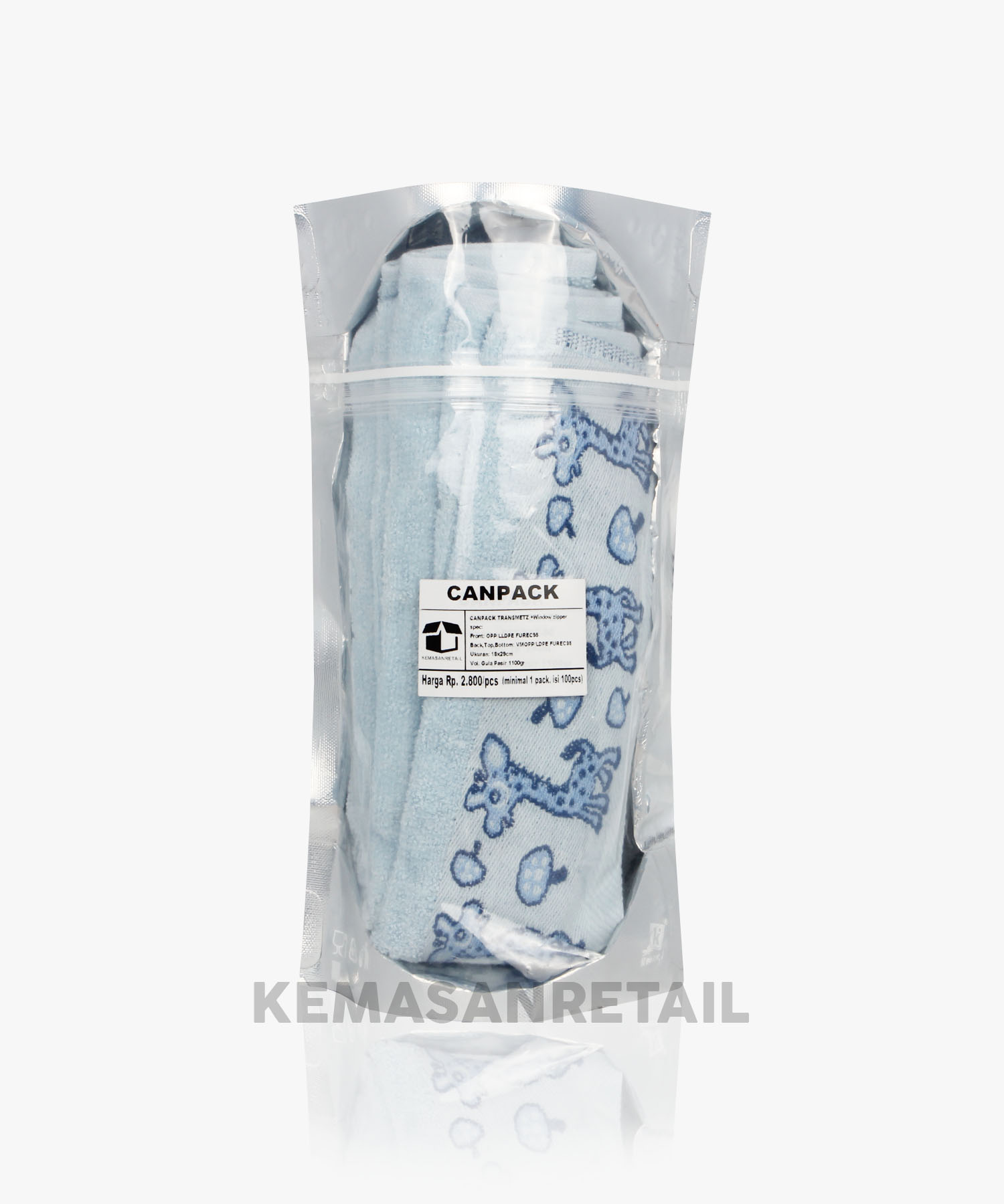 Kemasan Standing Pouch Canpack Transmet Kombinasi Zipper 18x29 1100g - Image 2