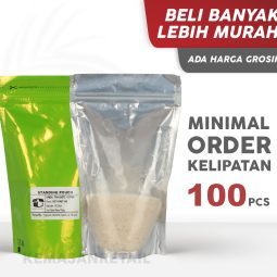 Kemasan Standing Pouch Transmet Kombinasi Zip Hijau 14X23 500gr