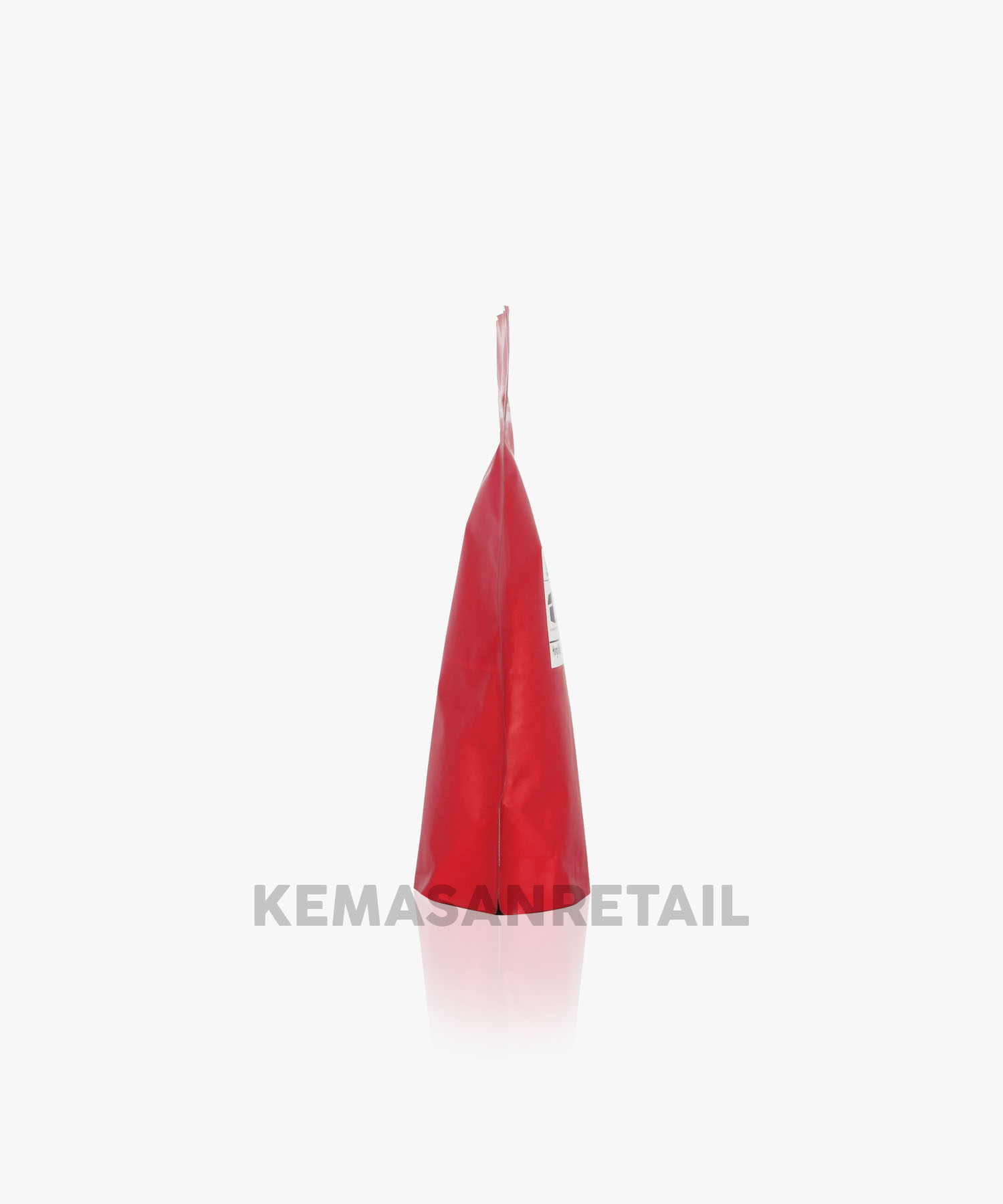 Kemasan Standing Pouch Aluminium Merah Doff Zipper 12x20 100g - Image 3