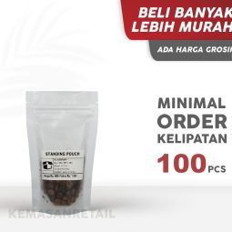 Kemasan Standing Pouch Transparan Bening Doff 10x17 150gr