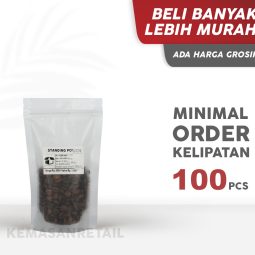 Kemasan Standing Pouch Transparan Bening Doff 12x20 250gr