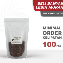Kemasan Standing Pouch Transparan Bening Doff 14x22 500gr