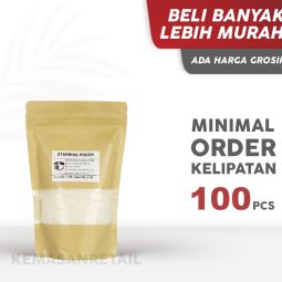 Kemasan Standing Pouch Ecopack Lithopaper Zipper Window 13x20 250gr