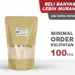 Kemasan Standing Pouch Ecopack Lithopaper Zipper Window 18x29 1100gr