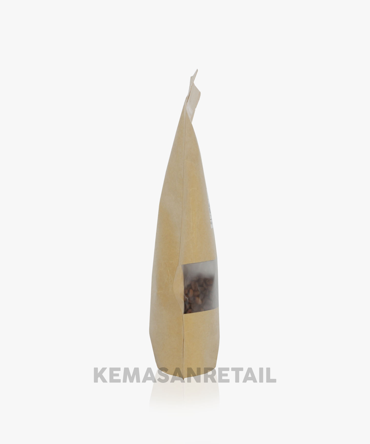 Kemasan Standing Pouch Kraft Window Zipper 18x26 1000g - Image 3