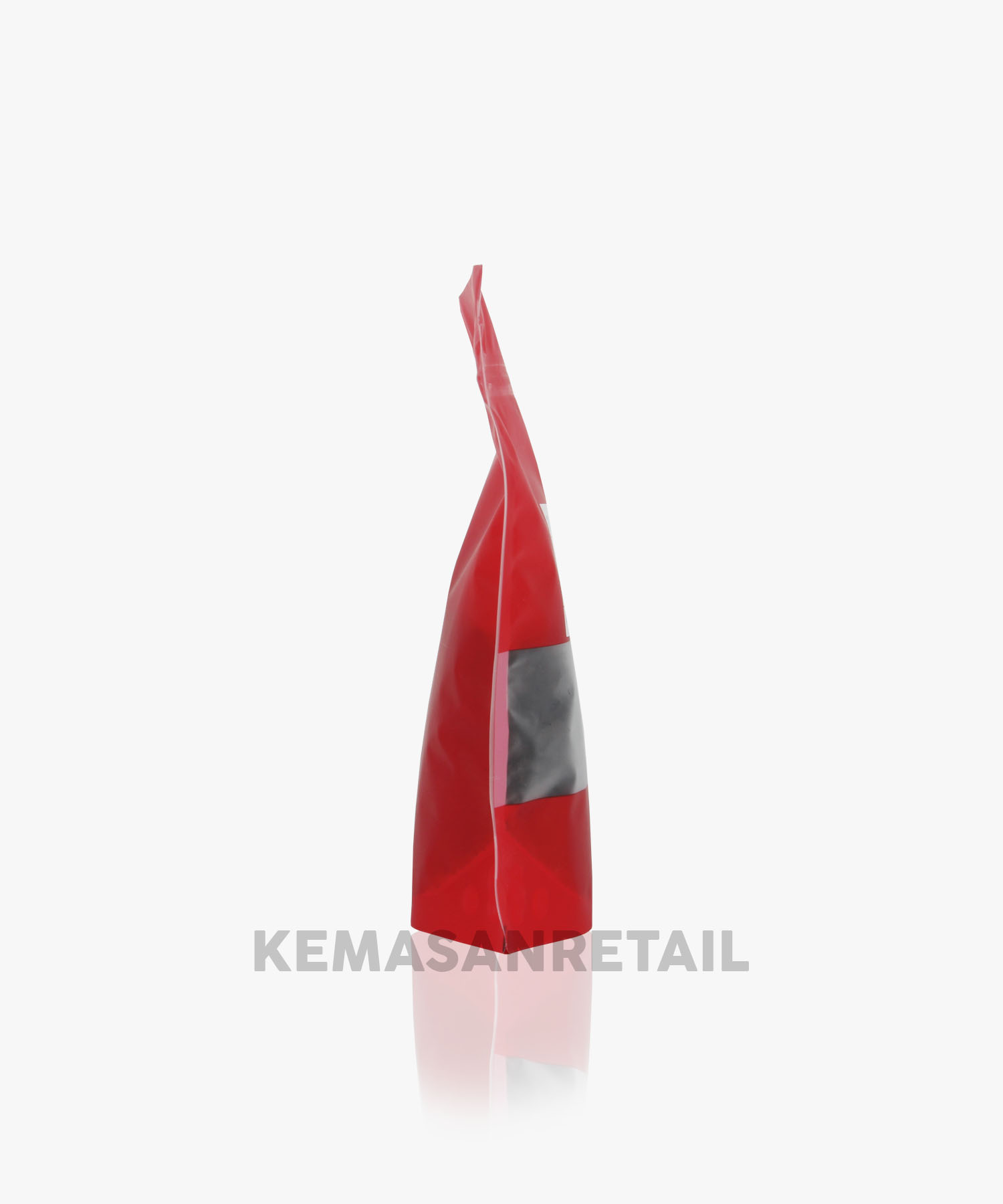 Kemasan Standing Pouch Zipper Window Merah Doff 13x20 250g - Image 3