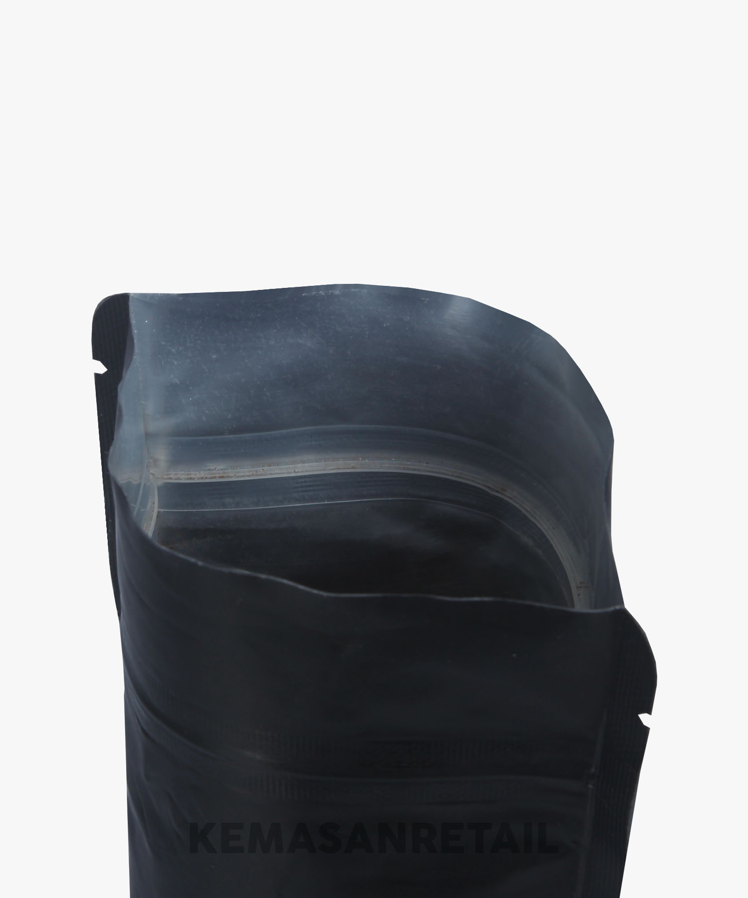 Kemasan Standing Pouch Aluminium Hitam Doff Zipper 12x20 100g - Image 3