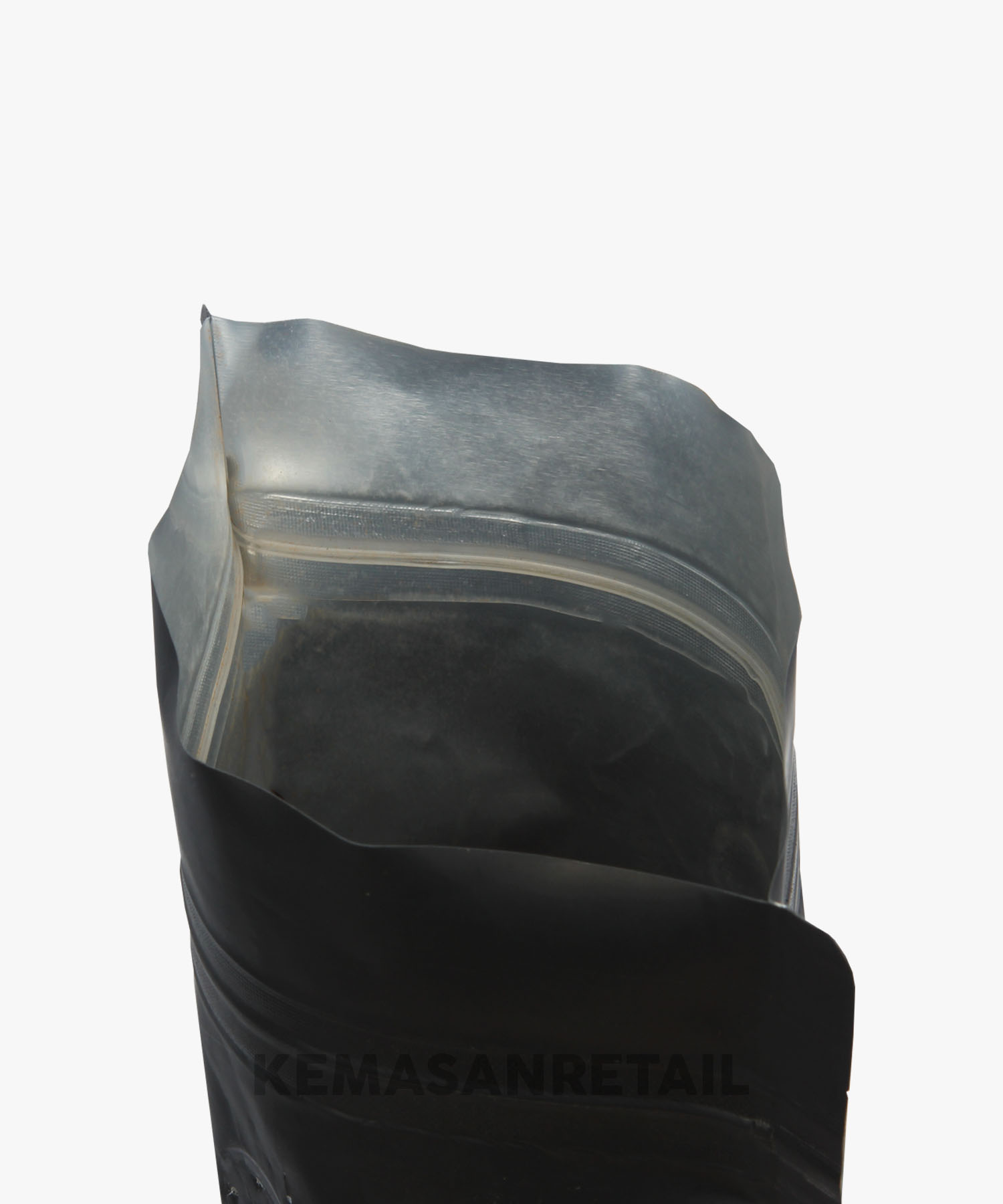 Kemasan Standing Pouch Aluminium Hitam Doff Zipper 14x23 500gr - Image 4