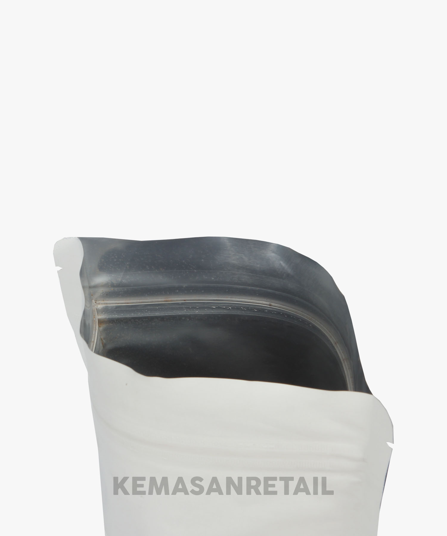 Kemasan Standing Pouch Aluminium Putih Doff Zipper 13x20 250g - Image 4