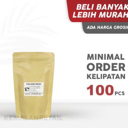 Kemasan Standing Pouch Ecopack Lithopaper Zipper 13x20 250gr