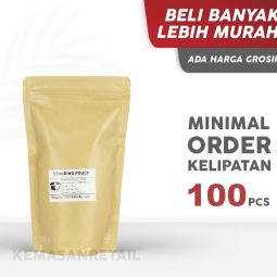 Kemasan Standing Pouch Ecopack Lithopaper Zipper 14x23 500gr