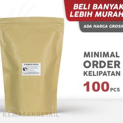 Kemasan Standing Pouch Ecopack Lithopaper Zipper 22.5x33 2200gr