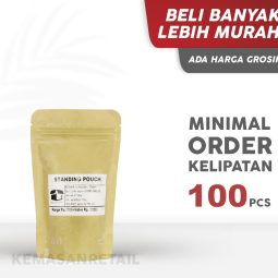 Kemasan Standing Pouch Ecopack Lithopaper Zipper 9x15 150gr