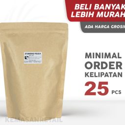 Kemasan Standing Pouch Kraft Paper Zipper 24x33.5 1000g