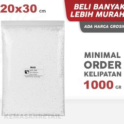 Kemasan Plastik Kantong Bag Klip Zipper PP Bening 20x30