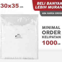 Kemasan Plastik Kantong Bag Klip Zipper PP Bening 30x35