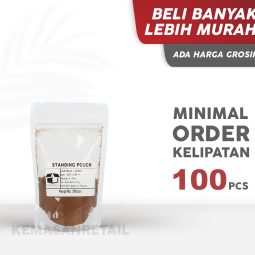 Kemasan Standing Pouch lightpack Bening Zipper 9x15 150g