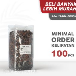 Kemasan Plastik Bening Cube Kotak 10.5x22 1000gr