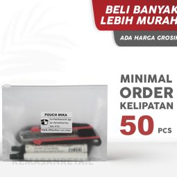 Pouch Plastik Mika Buram Doff Zipper 20x15