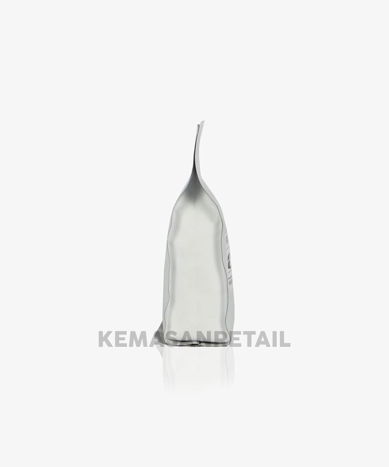 Kemasan Gusset Quadseal Aluminium Putih Doff 8.5x21 100g Kopi +Valve - Image 3