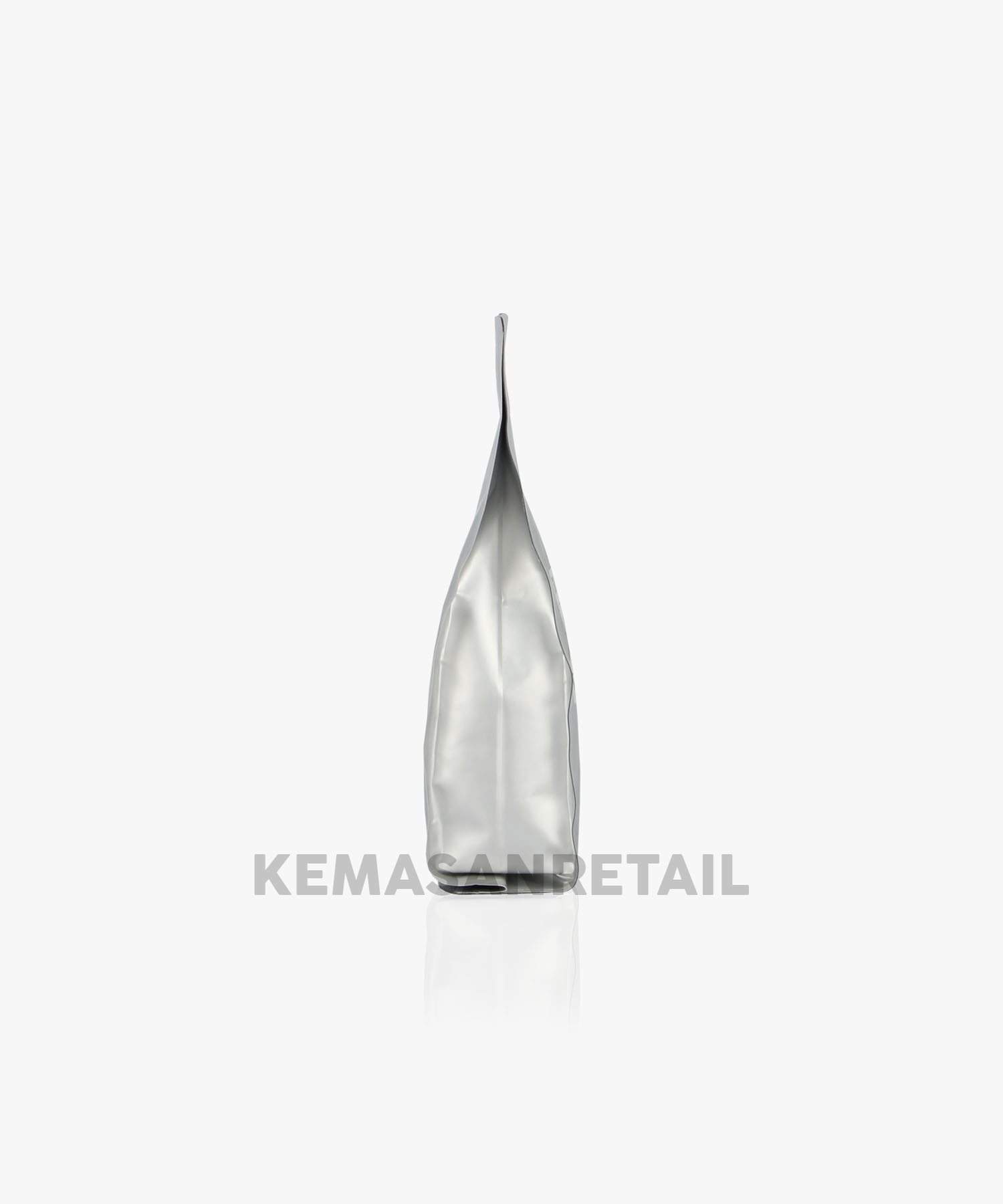 Kemasan Gusset Quadseal Aluminium Silver Doff 8.5x21 100g Kopi +Valve - Image 3