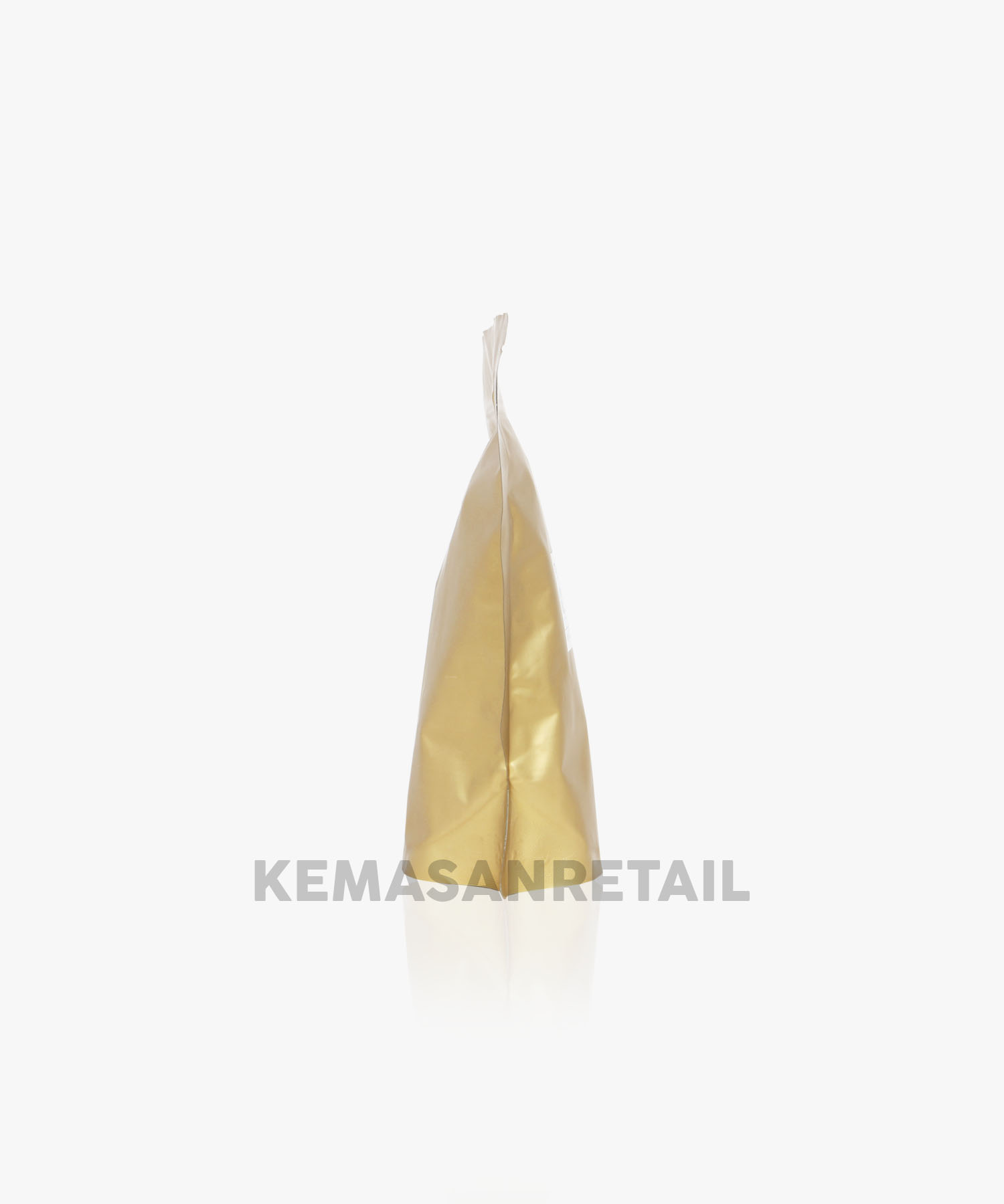 Kemasan Standing Pouch Alu Gold Doff Zipper 12x20 100g Kopi +Valve - Image 3