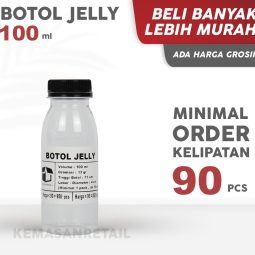 Botol Jelly 100ml 13gr + Tutup Hitam