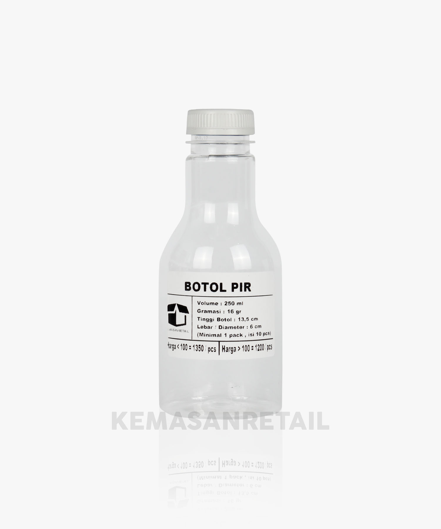 Botol Pir 250ml 16 gr + Tutup Putih - Image 2