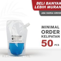 Kemasan Standing Pouch Cairan Spoutpack Bubble 13x20.500ml