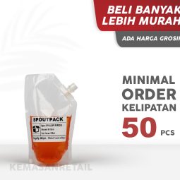Kemasan Standing Pouch Cairan Spoutpack Bubble 9x15 150ml