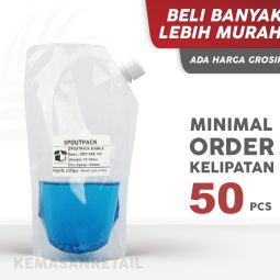 Kemasan Standing Pouch Cairan Spoutpack Bubble 16x29 1000ml