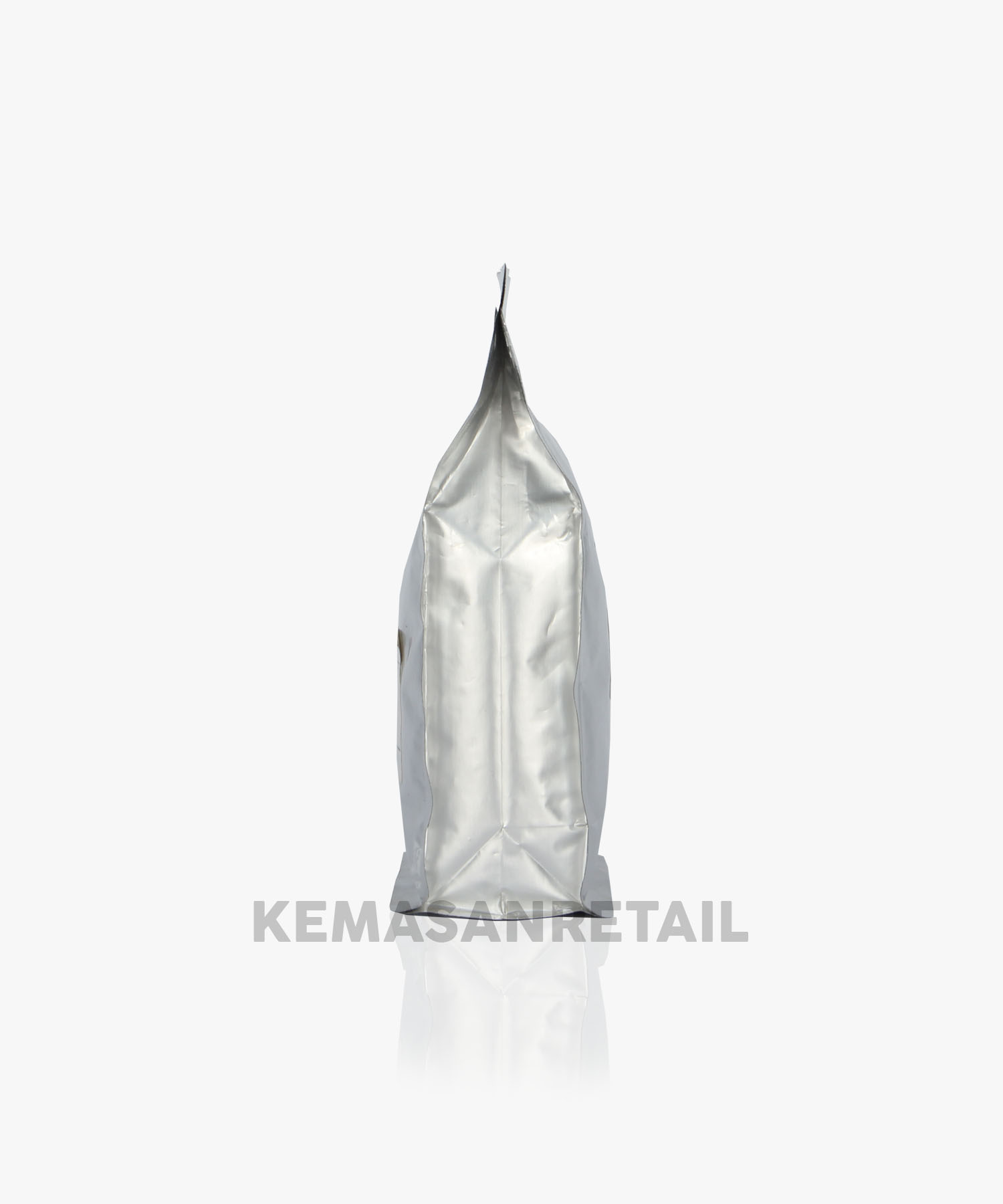 Kemasan Flat Bottom Zipper Alu Silver Doff 11.5x18 250gr Kopi +Valve - Image 3