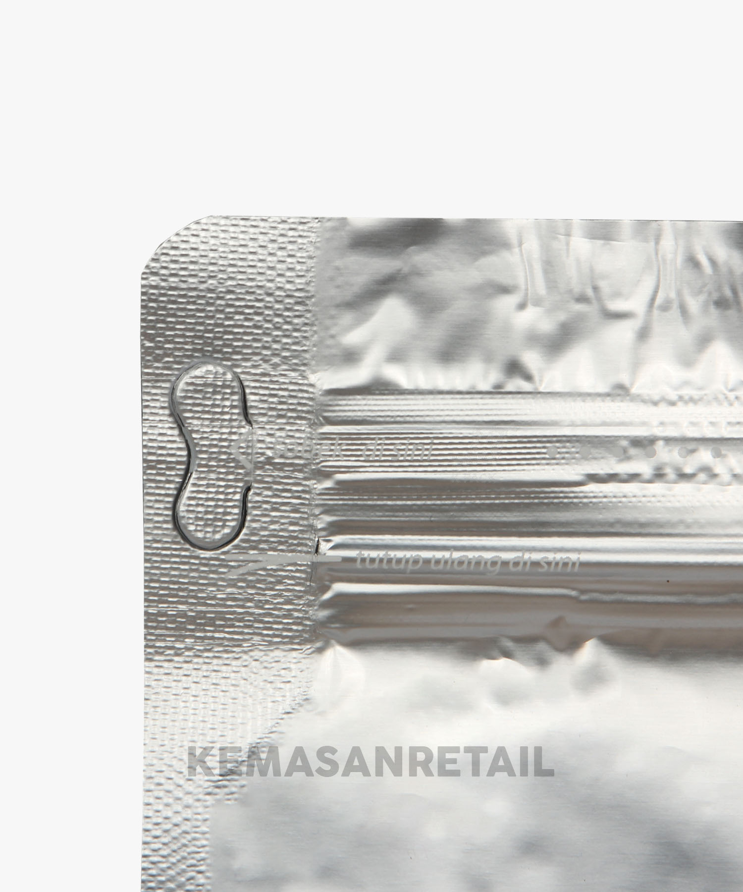 Kemasan Flat Bottom Zipper Alu Silver Doff 11.5x18 250gr Kopi +Valve - Image 4