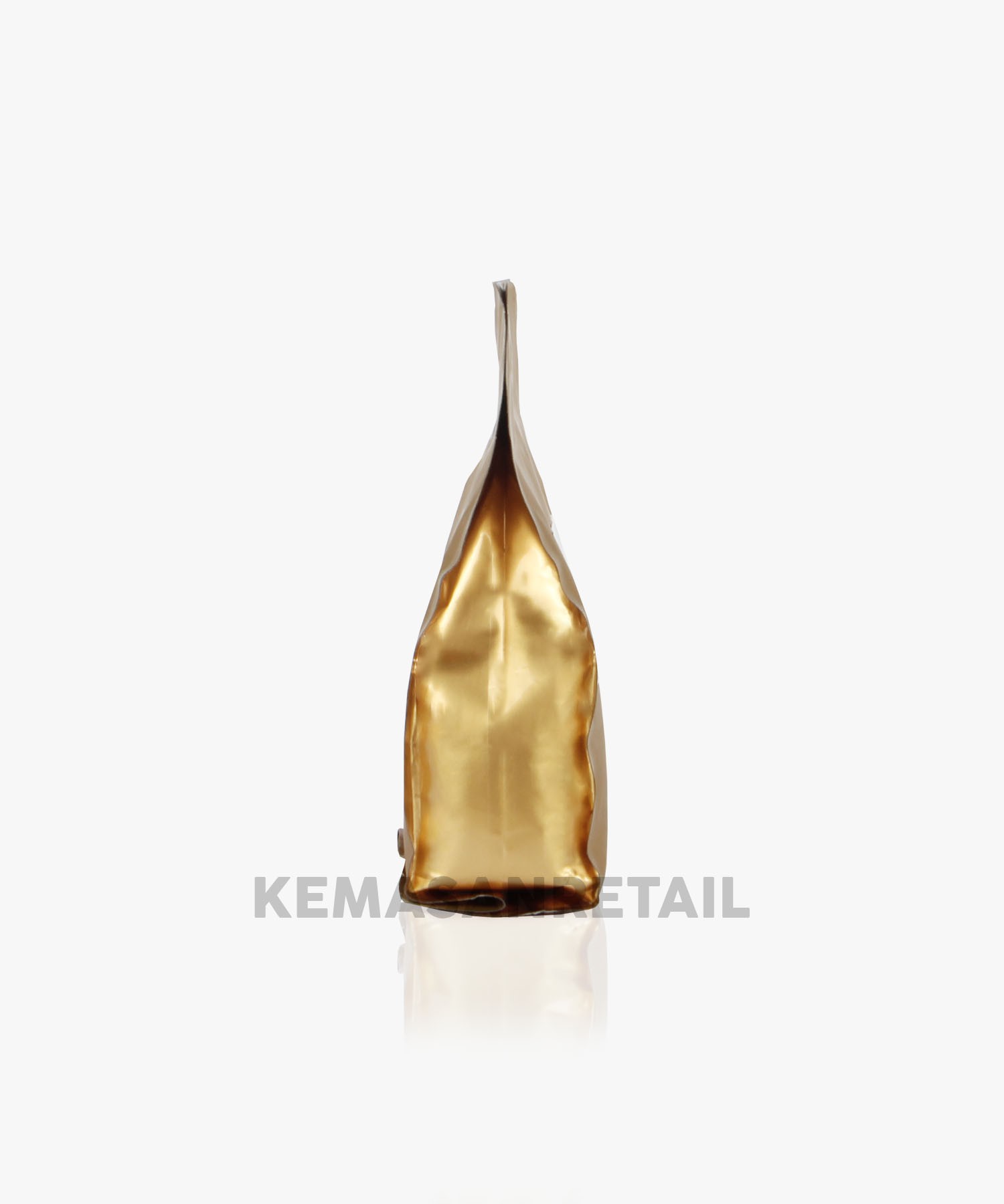 Kemasan Gusset Quadseal Aluminium Gold Doff 8.5X21 100g - Image 3