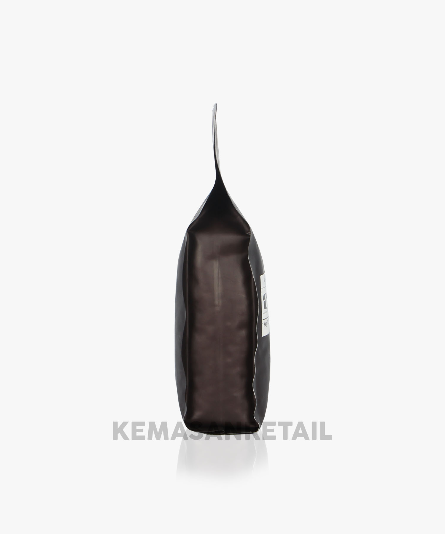 Kemasan Gusset Quadseal Aluminium Coklat Doff 9.5x26 250g - Image 3
