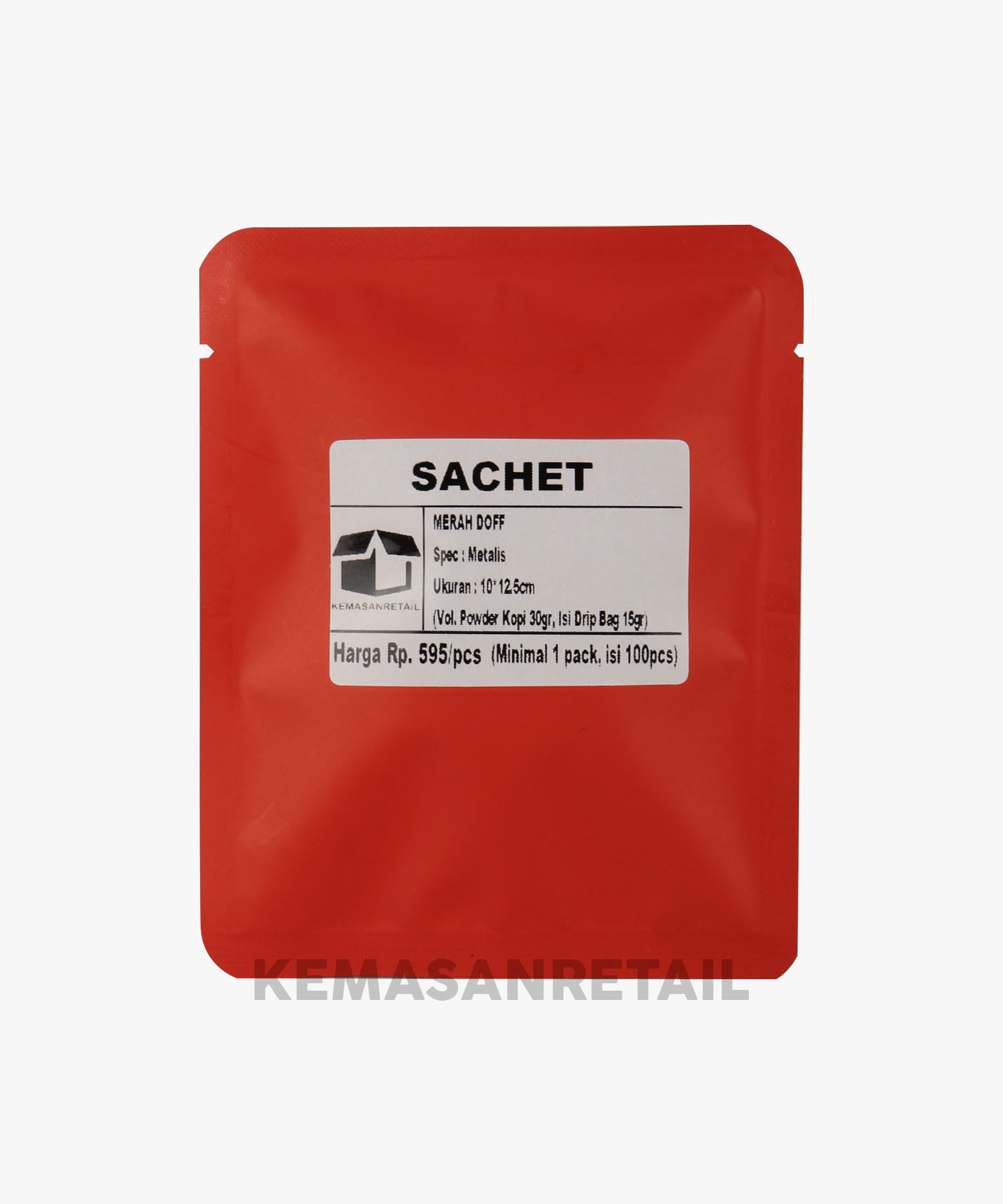 Kemasan Kantong Sachet Aluminium Foil Merah 10x12 - Image 2