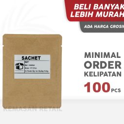 Kemasan Kantong Sachet Kraft Paper 10x12.6