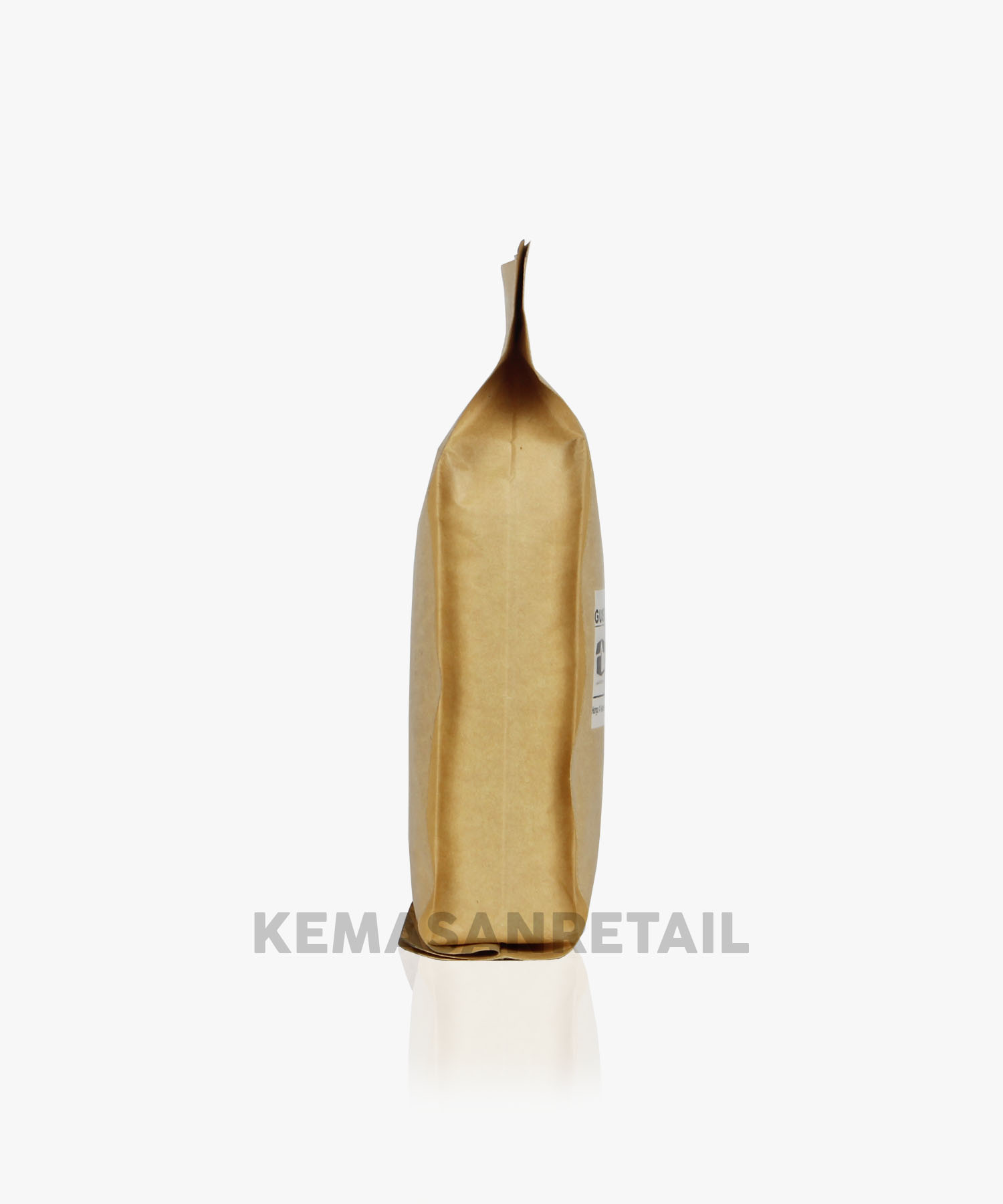 Kemasan Gusset Quadseal Kraft Paper Doff 9.5x26 cm 250g - Image 3