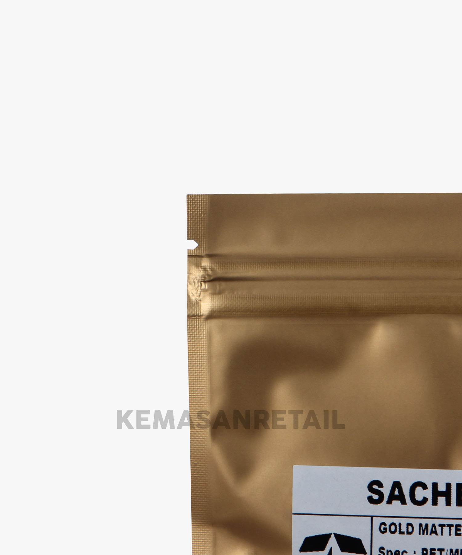 Kemasan Kantong Sachet Zipper Gold Doff Doff 10x15 - Image 3