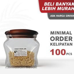 Kemasan Fancy Pack Jar Bening 18x18.5 500gr