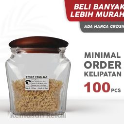 Kemasan Fancy Pack Jar Bening 18x21 750gr